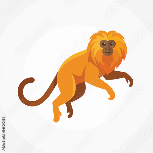 A vibrant cartoon-like illustration of a lion with a golden mane, capturing a playful spirit, ideal for engaging children’s content or branding related to wildlife.