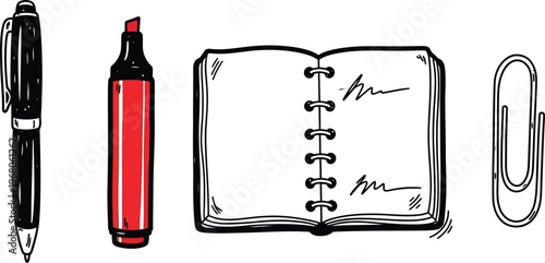 Essential writing and organization tools in sketch art