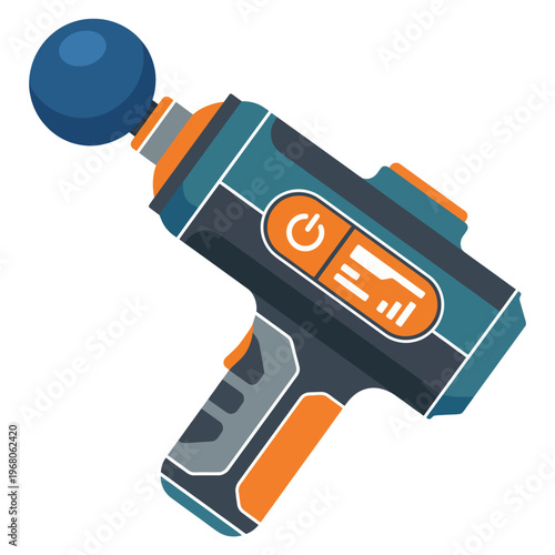 A modern illustration of a sci-fi blaster featuring a futuristic design and vibrant colors, perfect for conveying themes of technology and adventure in iconic storytelling.