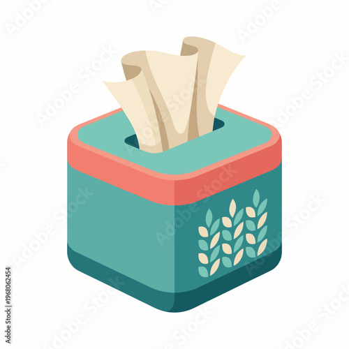 A beautifully designed tissue box featuring a unique pattern and colors, blending functionality with artistic flair to enhance any home or office environment effortlessly.