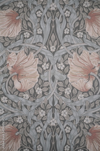 vintage wallpaper with floral pattern
