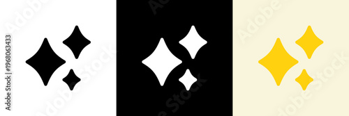 輝く・キラキラ・クリーンのアイコン（ベクター）