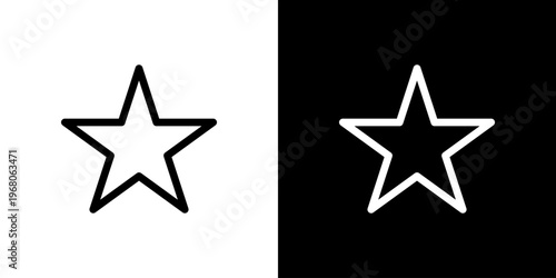 ベーシックな星のシンプルアイコン（ベクター）