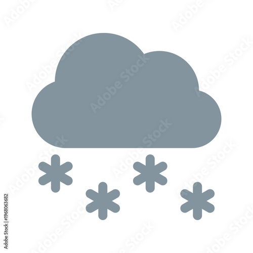 雪・雲・あられのアイコン 天気予報