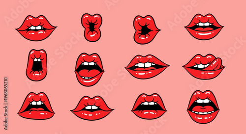Various Mouth Emotions Illustrated in a Fun and Creative Style