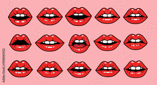 Artistic Expression, Lips, Creative Design, Digital Illustration, Colorful Background, Close-Up, Modern Aesthetics