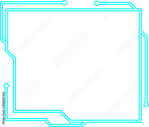 Neon Futuristic Technology Frame
