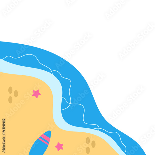 Beach Summer Vacation Vector Corner
