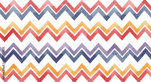 Watercolor zigzags A vibrant pattern dance of colors