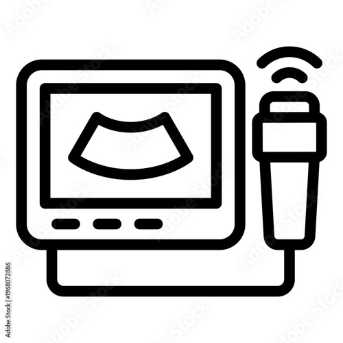 ultrasound machine icon vector