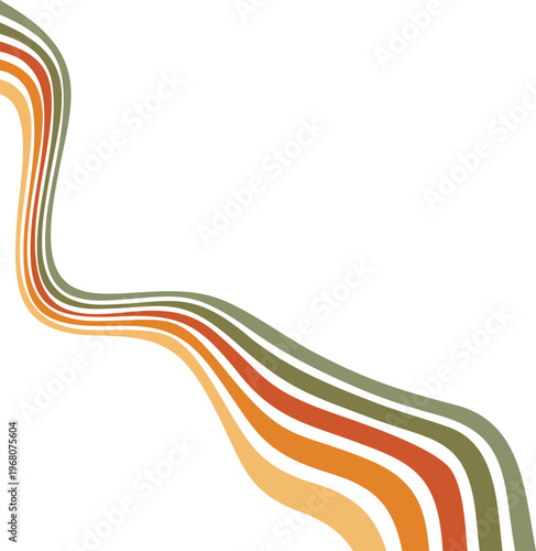 Retro Rainbow Wave Decoration