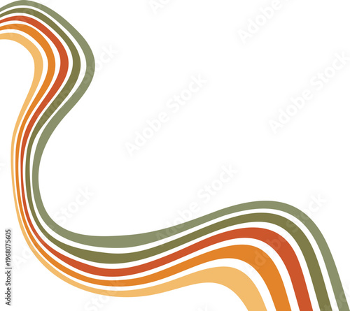 Retro Rainbow Wave Decoration