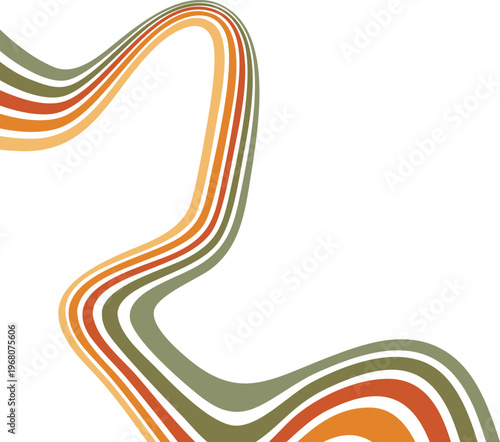 Retro Rainbow Wave Decoration