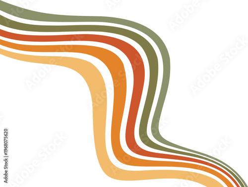 Retro Rainbow Wave Decoration