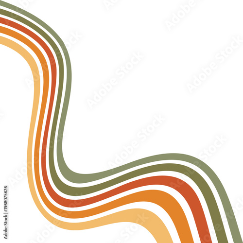 Retro Rainbow Wave Decoration