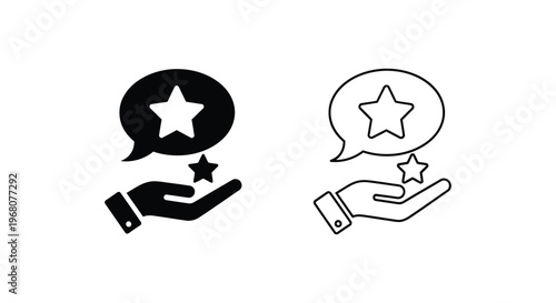 Star Rating Feedback Icons Vector