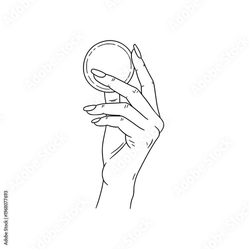 Icon of a hand holding a cotton pad, representing beauty and skincare concepts