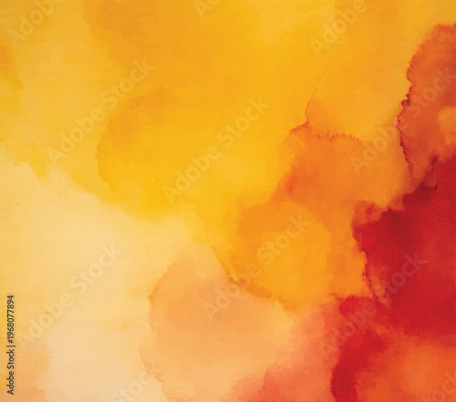 An abstract background featuring flowing watercolor washes in shades of yellow, orange, and red, creating a warm and dynamic texture.
