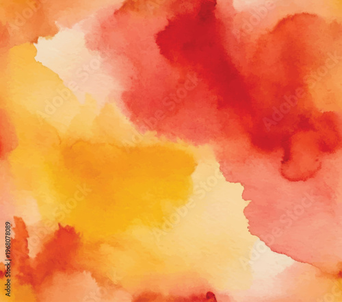 An abstract background featuring flowing watercolor washes in shades of yellow, orange, and red, creating a warm and dynamic texture.