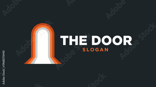 A minimalist graphic of an open door illuminated by light, representing new opportunities, hope, and the journey of exploration into new beginnings and experiences.