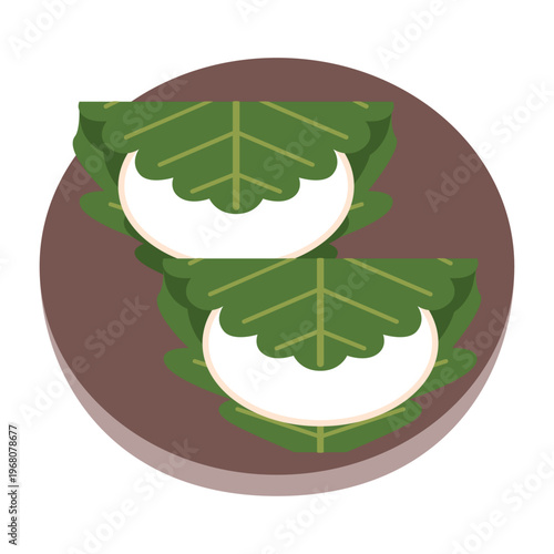 柏餅のイラスト