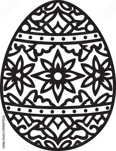 An intricately designed Easter egg featuring delicate patterns and elegant floral details, embodying the spirit of the season.