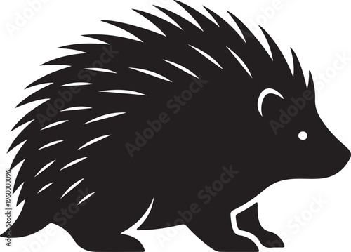 Cute 3d cartoon illustration of a small wild hedgehog animal character designed as a vector icon on a white background