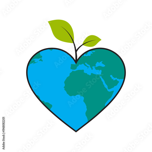 Planet Map Designs On Heart Shape