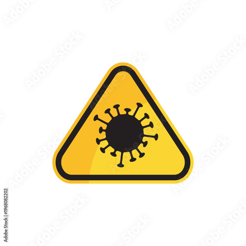 Coronavirus covid-19 prohibition sign flat vector
