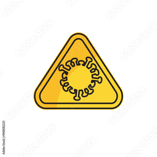 Coronavirus covid-19 prohibition sign flat vector