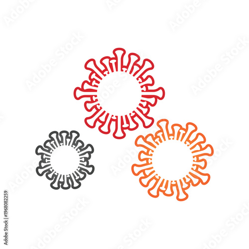 Coronavirus covid-19 prohibition sign flat vector