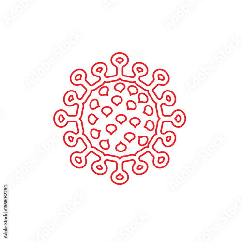Coronavirus covid-19 prohibition sign flat vector
