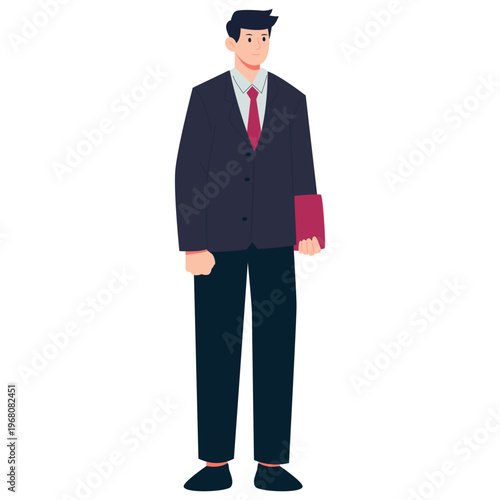 Labor Day Worker Character Flat Illustration
