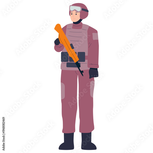 Labor Day Worker Character Flat Illustration