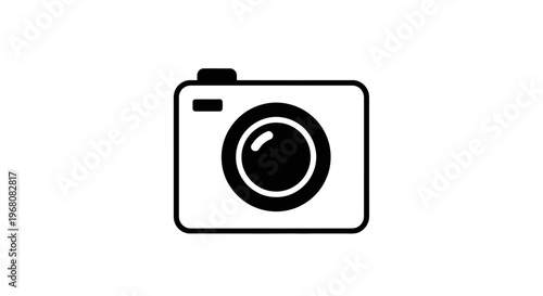 Black Camera Icon for Photography, Digital Imaging, Visual Media, Image Capture, and Multimedia Concepts