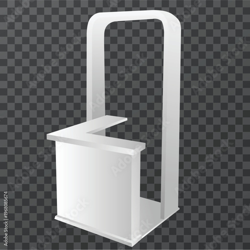 Product Exhibition Stand with Sticker Mockup for Labeling and Promotion