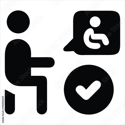 Accessibility icons for people with disabilities