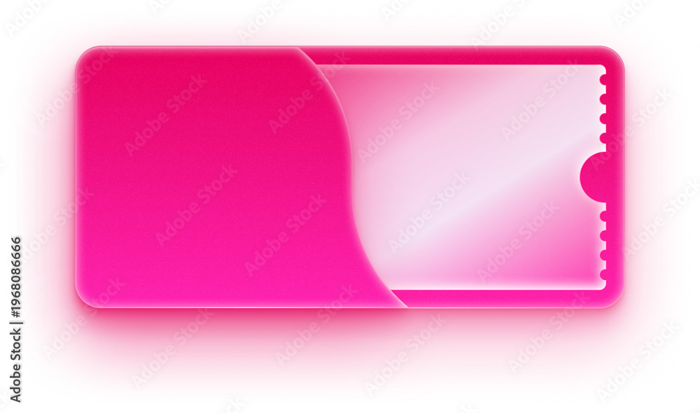 Fototapeta premium Magenta pink glow discount voucher card illustration for marketing