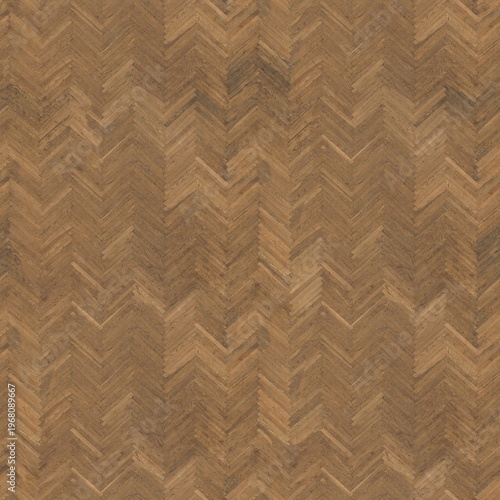 Realistic Seamless Herringbone Parquet Pattern Design for Flooring Material Texture
