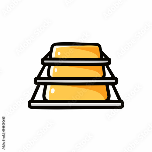 Stack of gold bars metal wealth.