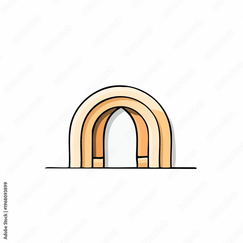 Fototapeta premium Simple Modern Archway Design Element.
