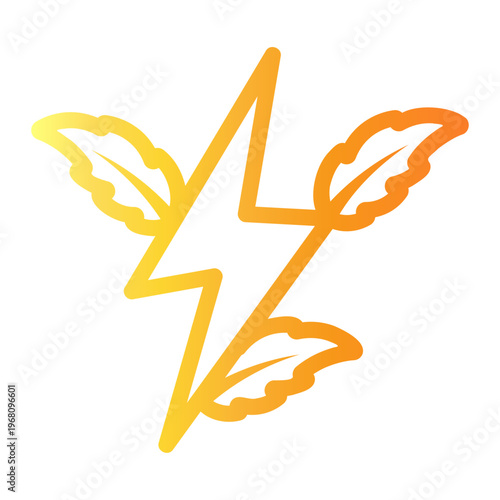 green energy Line Gradient Icon