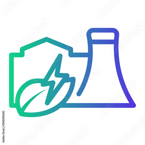 industry Line Gradient Icon