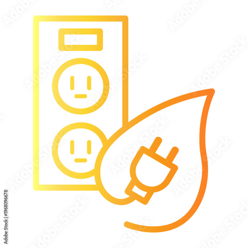 power socket Line Gradient Icon
