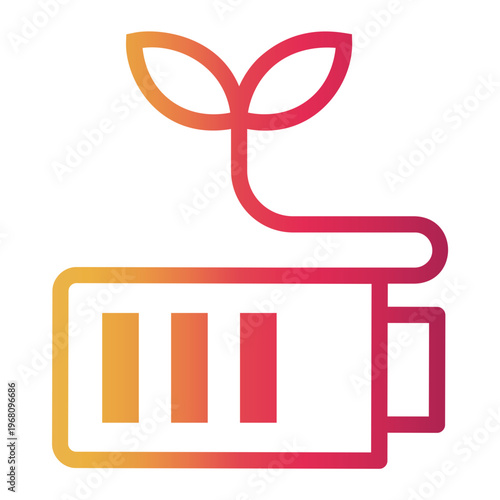 battery Line Gradient Icon