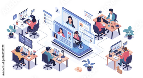 People Working on Computers Together 4.