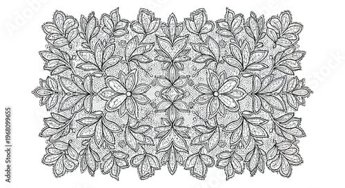 A close-up view of a honey bee in flight amidst a field of white flowers