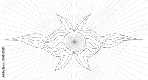 Hand drawn vector illustration featuring a sketch of a bird and an abstract floral design with spring nature elements like leaves and blossoms for a seamless summer pattern