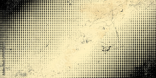 A seamless grunge metal background featuring an abstract pattern of dots and holes on a brown textured wall for a vintage industrial wallpaper design