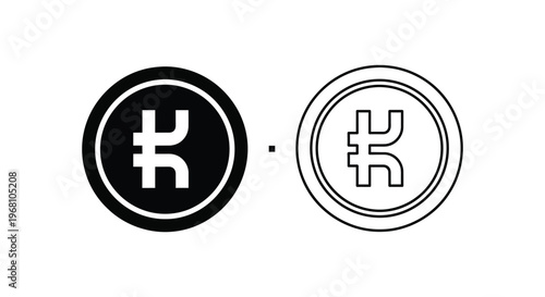 Bitcoin, cryptocurrency, logo, icons, black, white